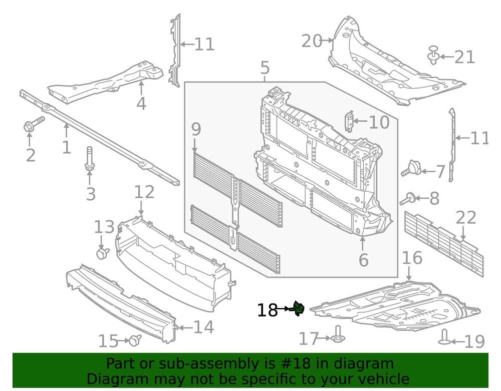 Genuine Ford Radiator Support Splash Shield Nut W718770-S439