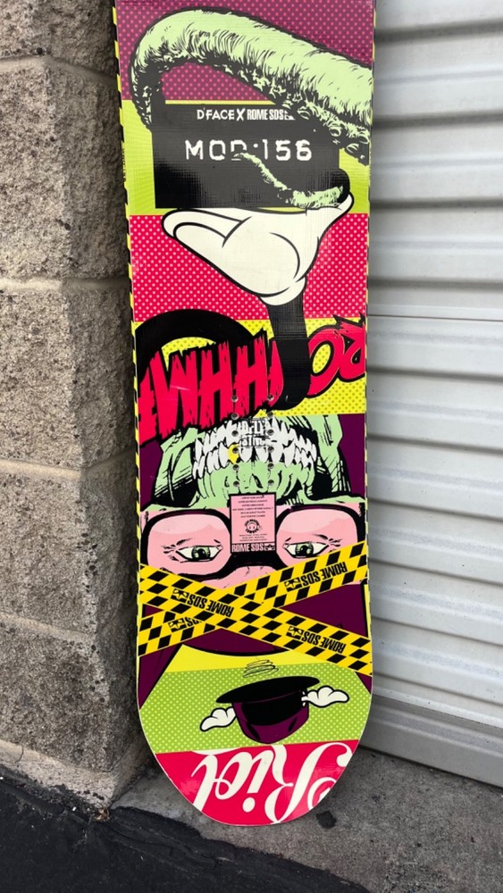 156 cm. Rome Mod CAMBER snowboard art by D*Face