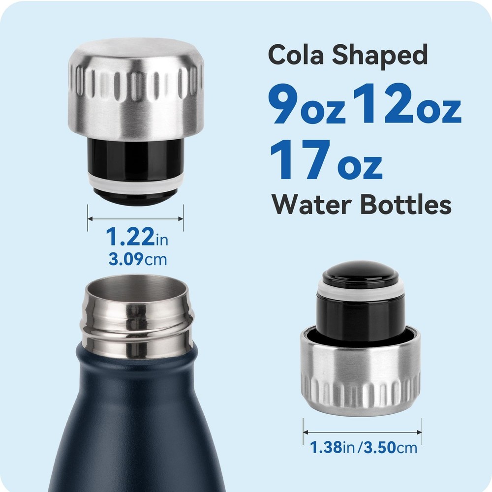 4 Pack Water Bottle Gaskets Replacement Silicone Sealing Rings for Cola Shape...