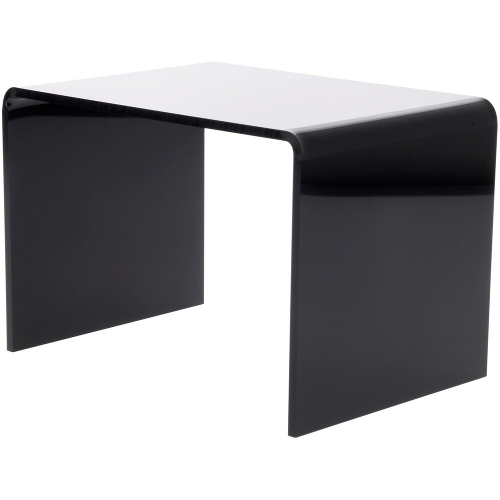 Plymor Black Acrylic Rectangular Display Riser, 6" H x 9" W x 6" D (1/4" thick)