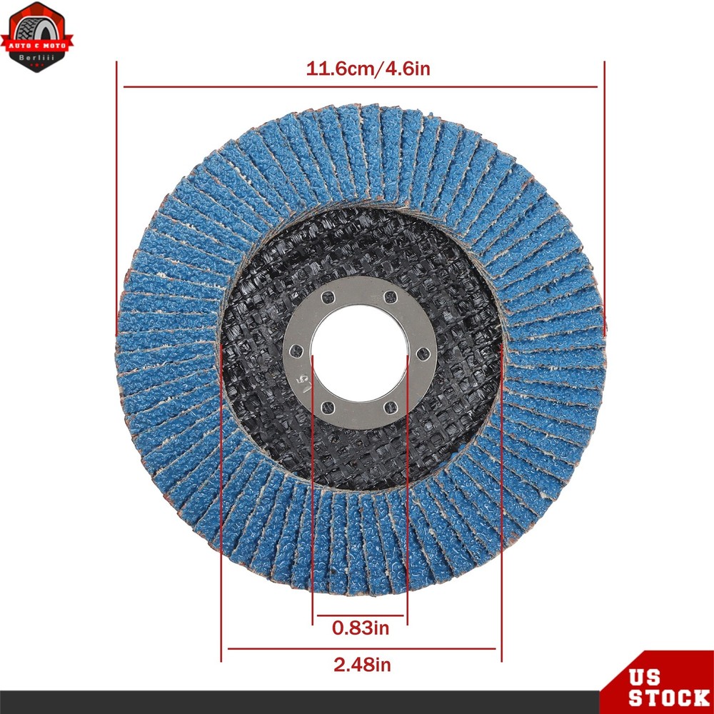 20 Pack T29 Ceramic Flap Disc 40 Grit 5"×7/8" Sanding Disc For Angle Grinder