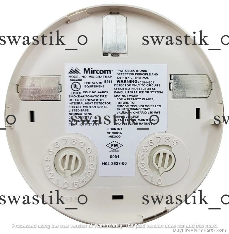 MIX 2251TMAP Mircom Multi Smoke Detector Head Only