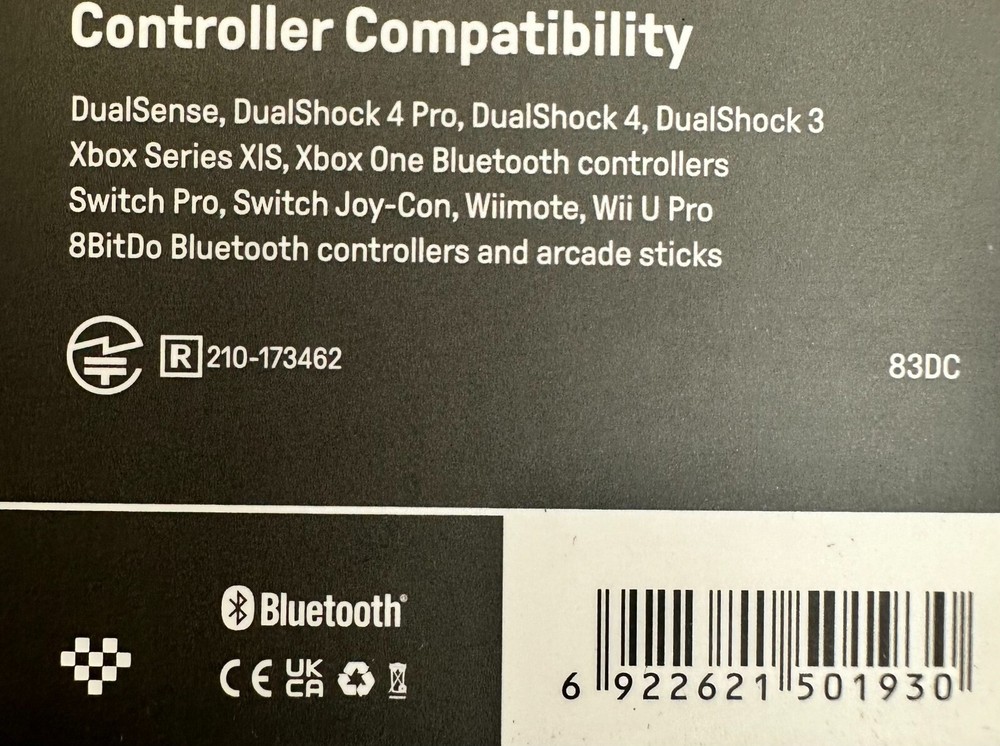 8BitDo Wireless Bluetooth USB Adapter 2 for Switch Steam Deck PC