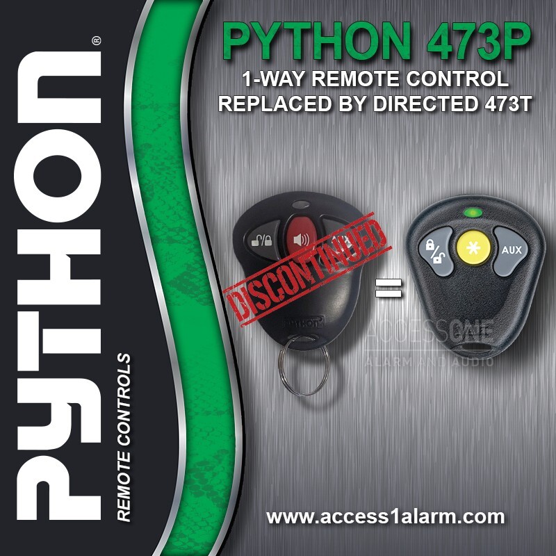 NEW Directed 473T 3-Button Remote Control For Discontinued Python 473P EZSDEI474