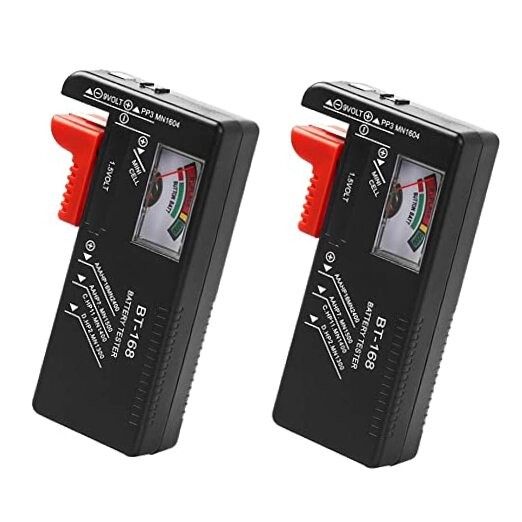 2 Pack Battery Tester, Universal Battery Checker for AA/AAA/C/D / 9V / 1.5V
