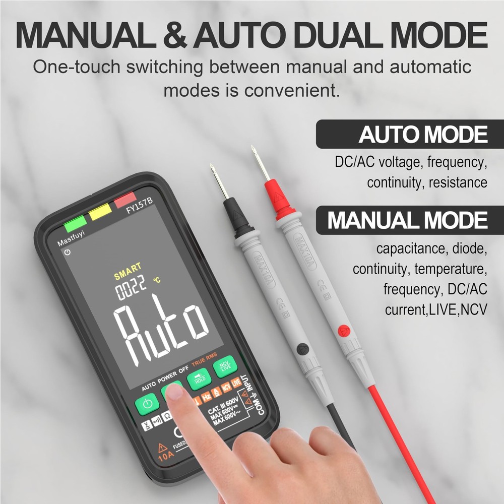 Multimeter Digital, Rechargeable Electrical Tester, NCV Intelligent Multi Tes...