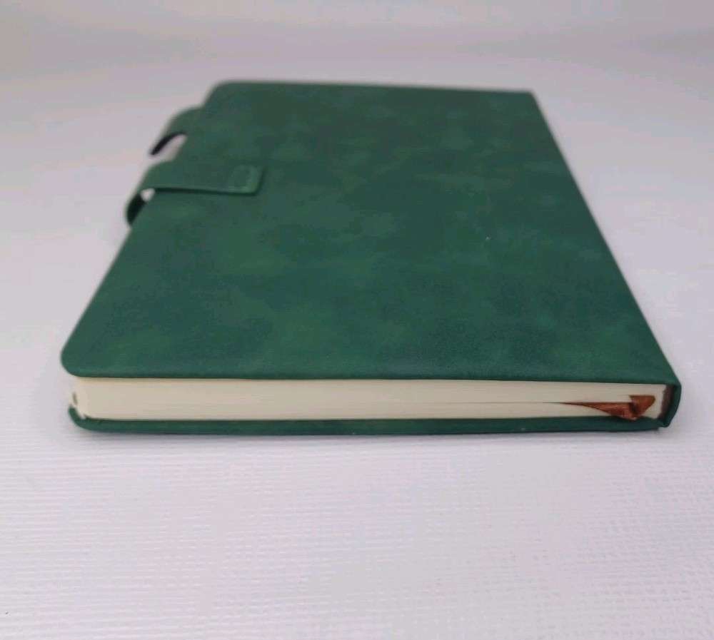 Lined Notebook Circle The Date Green Puffy Lined Journal Magnetic Closure