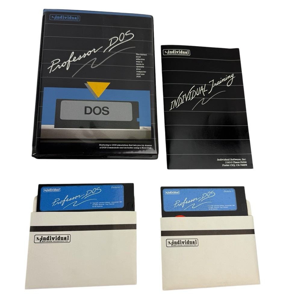 Individual Software Professor DOS Interactive Tutorial Simulation Vintage 1984