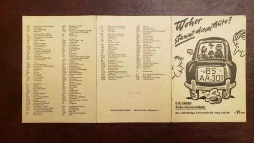 2X West Germany License Plate Advertisements 1950