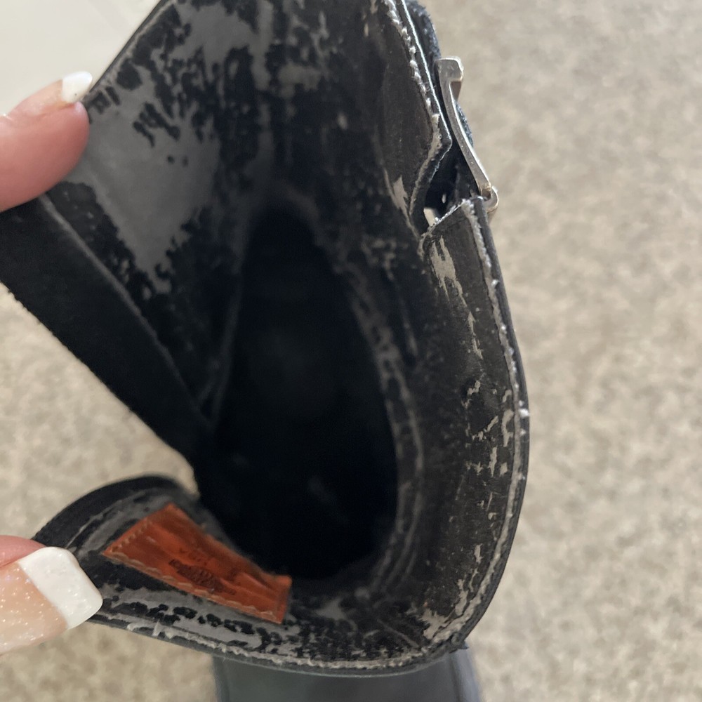 HARLEY DAVIDSON WOMANS SIZE 10 BLACK LEATHER BOOTS