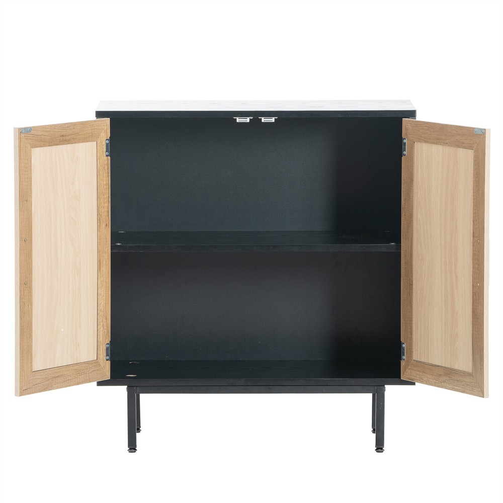 Rattan Cabinets Sideboard Buffet Storage Cabinet Accent Cupboard for Kitchen