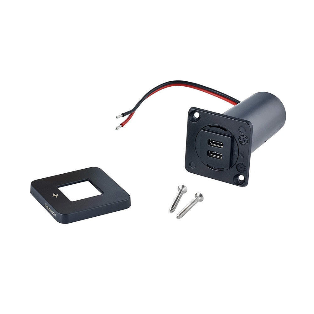 Scanstrut TILE USB-C Interior Charging Socket - 12/24V - Black Bezel [SC-TILE-20