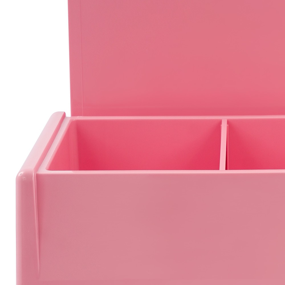 38*32*40cm ABS Side Table，Storage Stool，Multifunctional End Table，Pink Low Stool