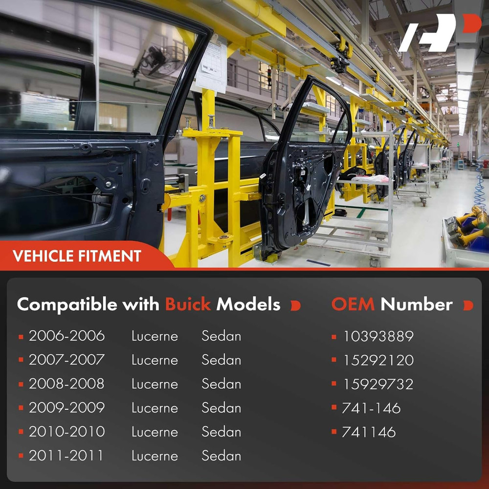 2006-2011 Buick Lucerne Front Left Power Window Regulator–Compatible