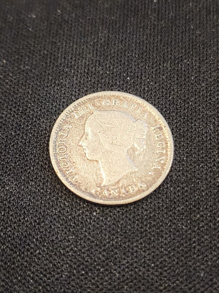 1889 Canada 5 Cents Silver Coin