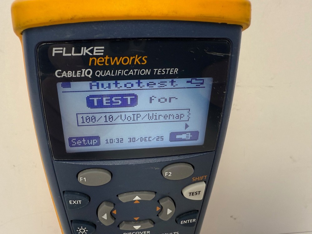 FLUKE NETWORKS CABLEIQ QUALIFICATION TESTER CIQ-100