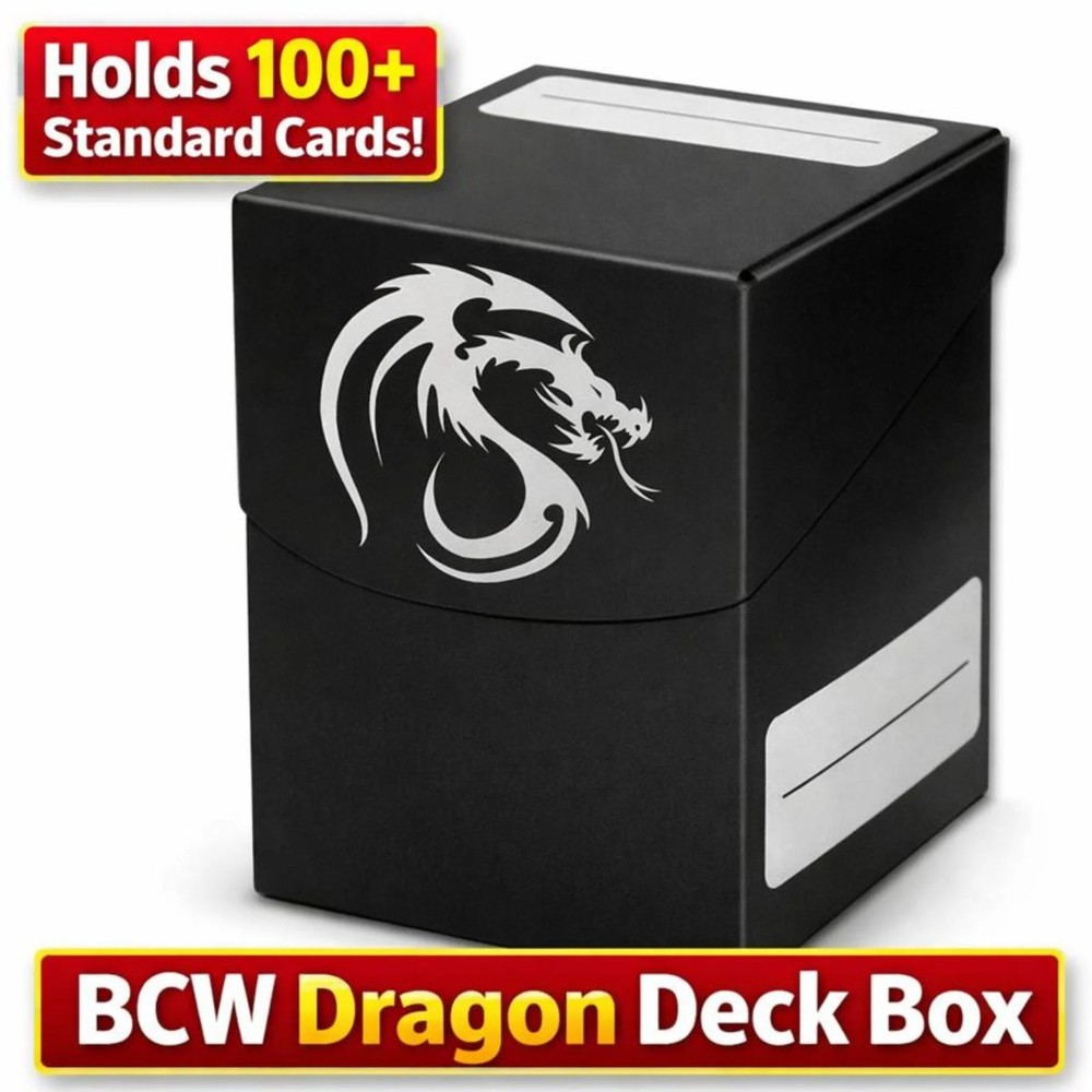 Deck Box for Yu-Gi-Oh! Pokemon Magic TCG CCG Plastic Black