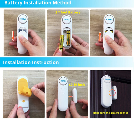 RV-Camper-VAN-Motorhome-Caravan Wireless Remote Alarm Security Entry Door Sensor
