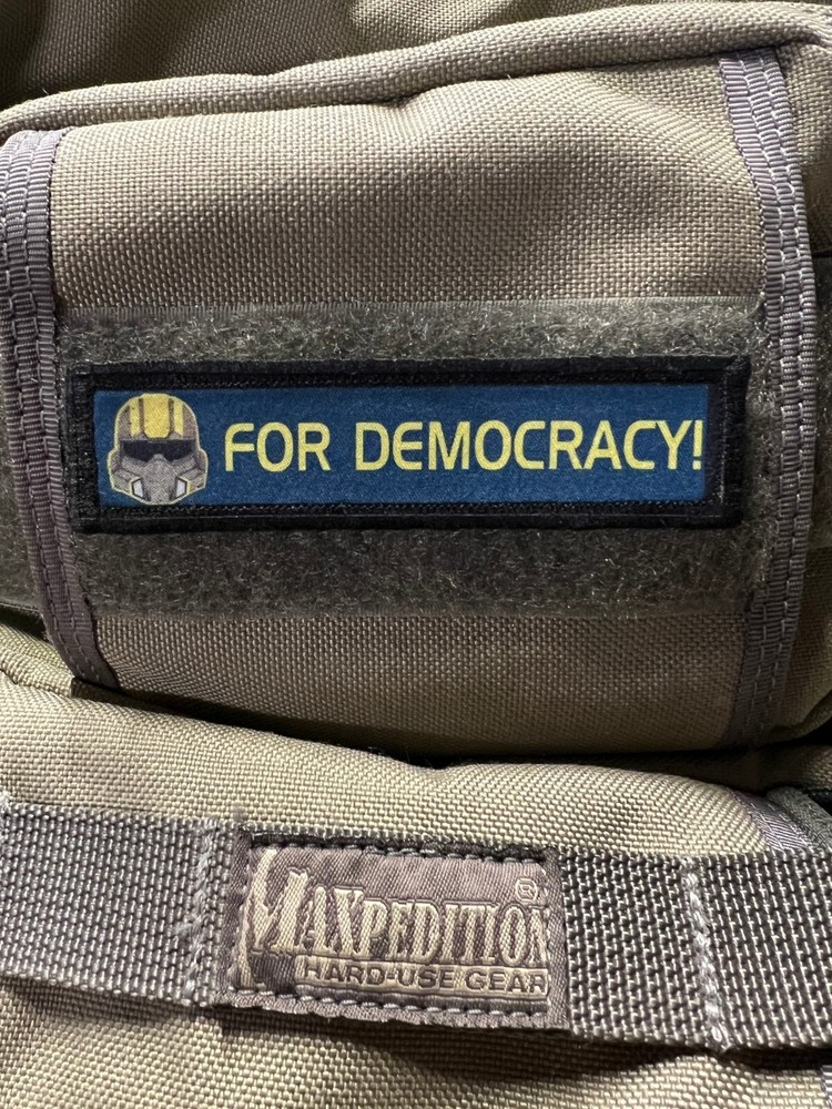 1x4 For Democracy! Helldivers Themed Morale Patch
