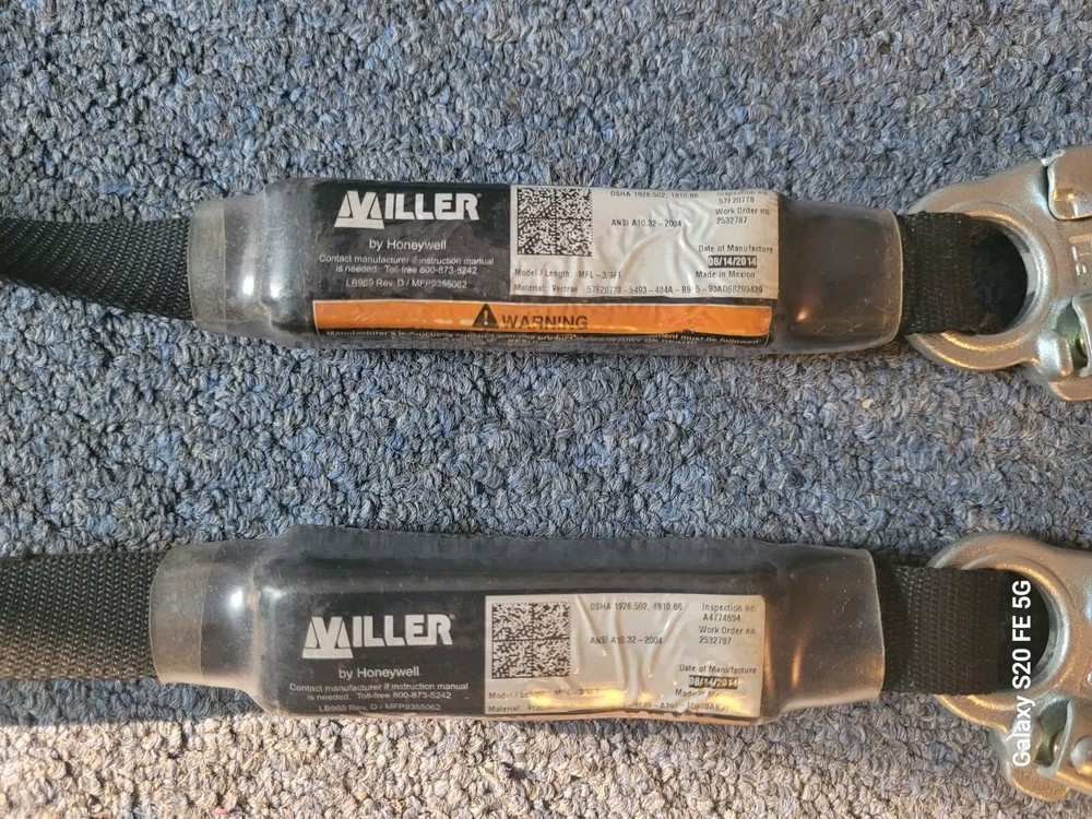 Miller Personal Fall Limiters With Anchoring Strap