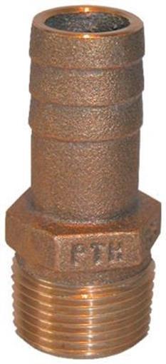 Groco PTH Bronze Standard Flow Pipe-To-Hose Adapter With NPT Thread PTH-750