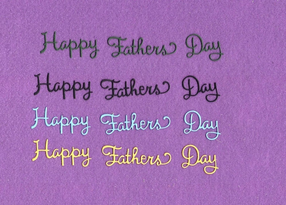 HAPPY FATHERS DAY die cuts scrapbook cards