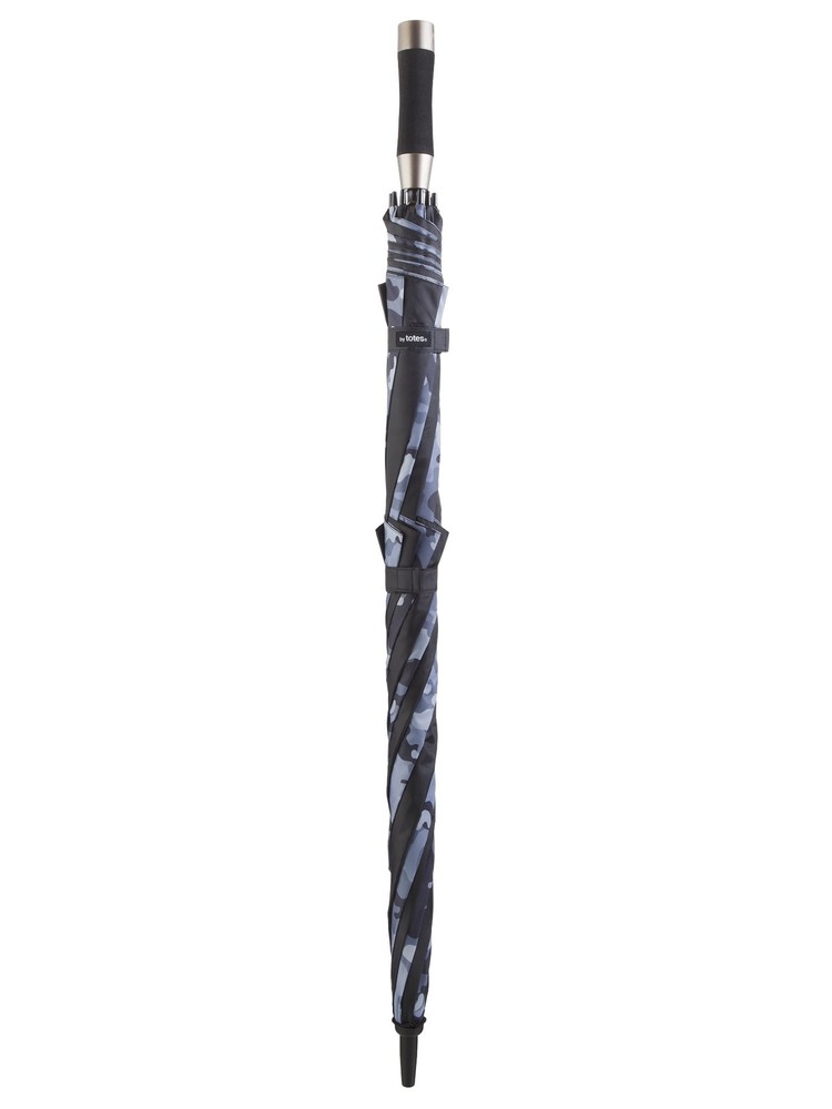 Totes Recycled Canopy Vented One-Touch Auto Open Golf Rain Umbrella