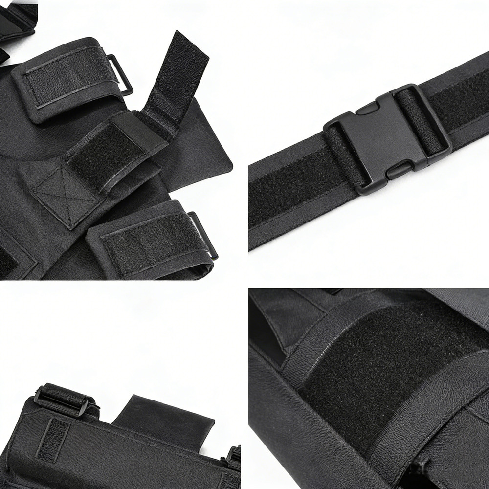 Body Bulletproof Vest Front Back Plates Armor Tactical Jacket Guard Security Kit