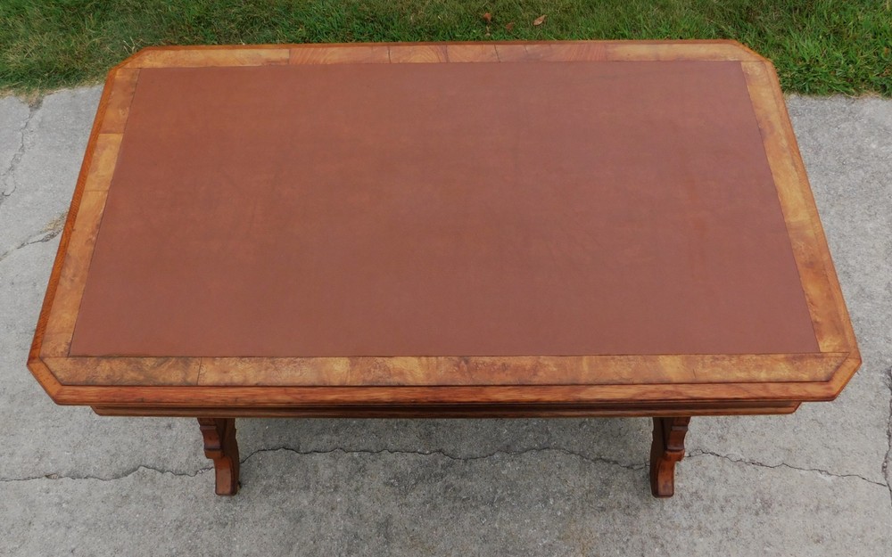 Walnut Victorian Library Table /Desk