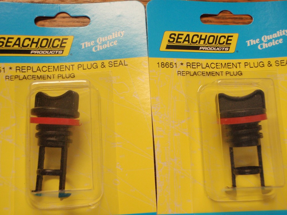 DRAIN PLUG NYLON SEACHOICE 18651 FITS DRAIN FOR 1" HOLE 2 PAC PLASTIC PLUG BOAT