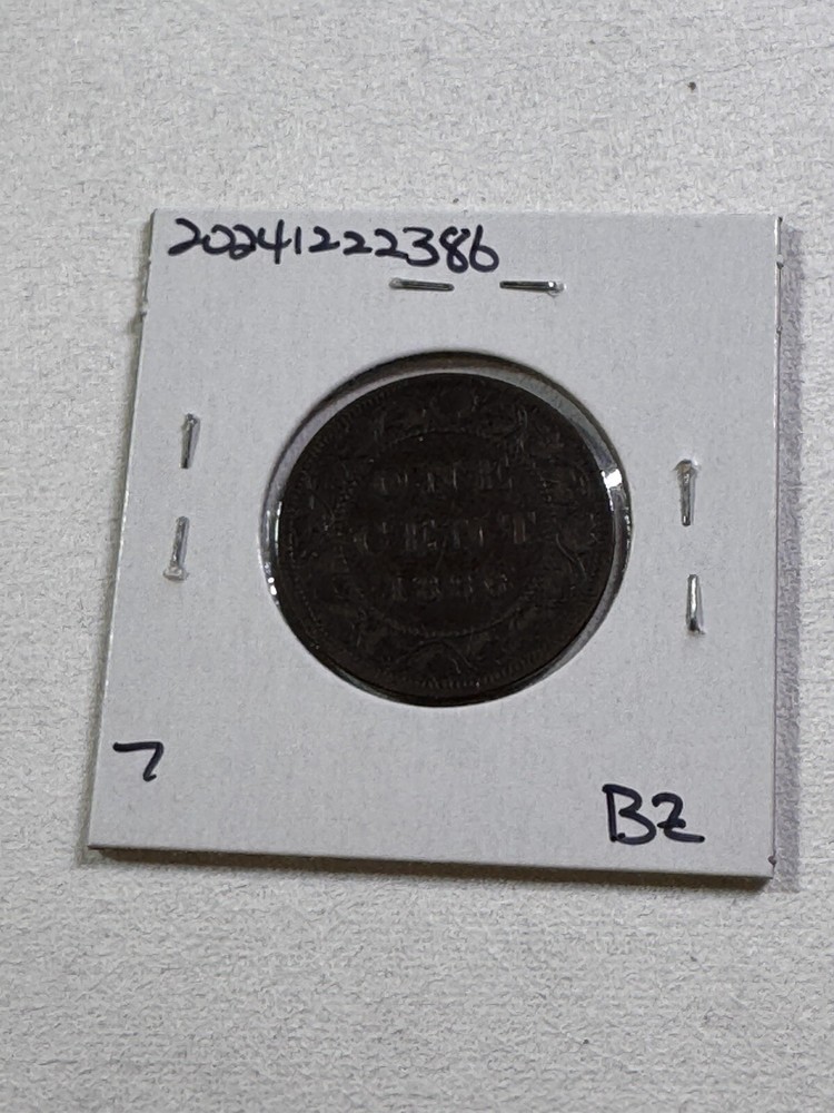 1886 Canada Large Cent Bronze Coin