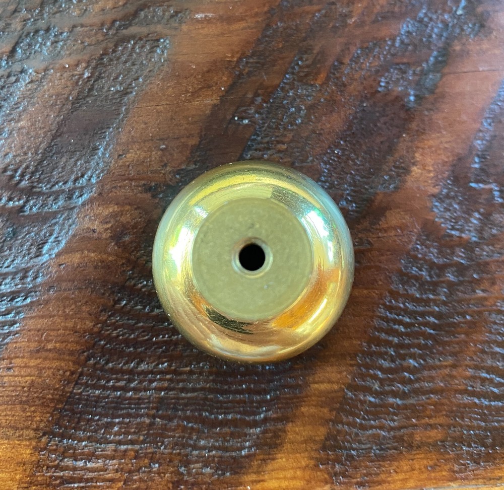 VINTAGE SOLID BRASS ROUND DOOR DRAWER PULLS KNOB