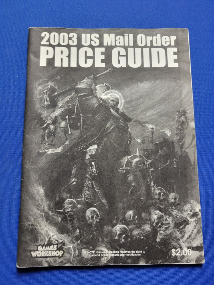 Games Workshop 2003 US Mail Order Price Guide