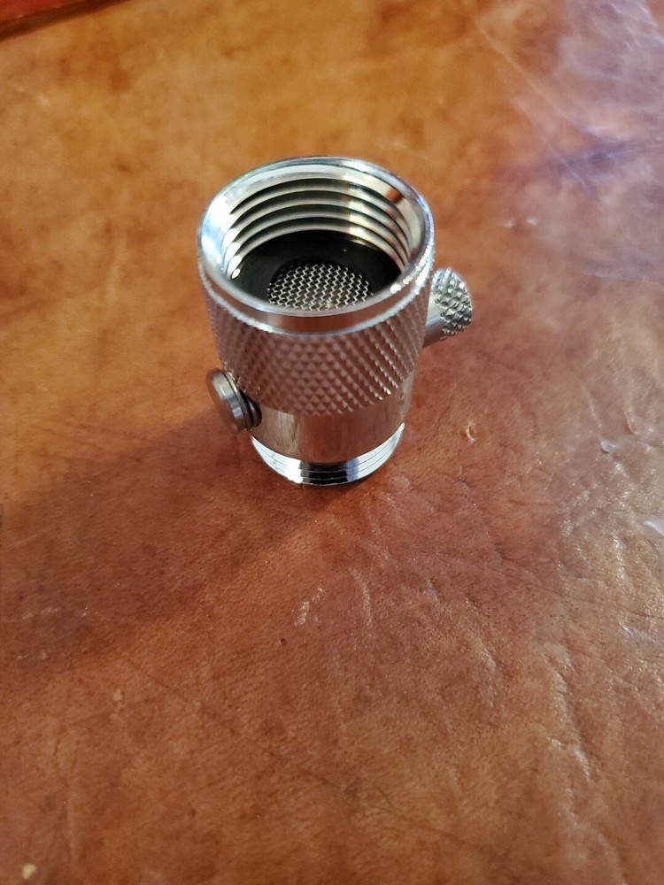 In Line Shower Head Shut off Valve 1-2" MIP Push Button Type Chrome Plated Brass