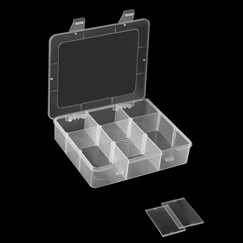 9 Grids Plastic Storage Compartment Organizer Container with Adjustable Divid...