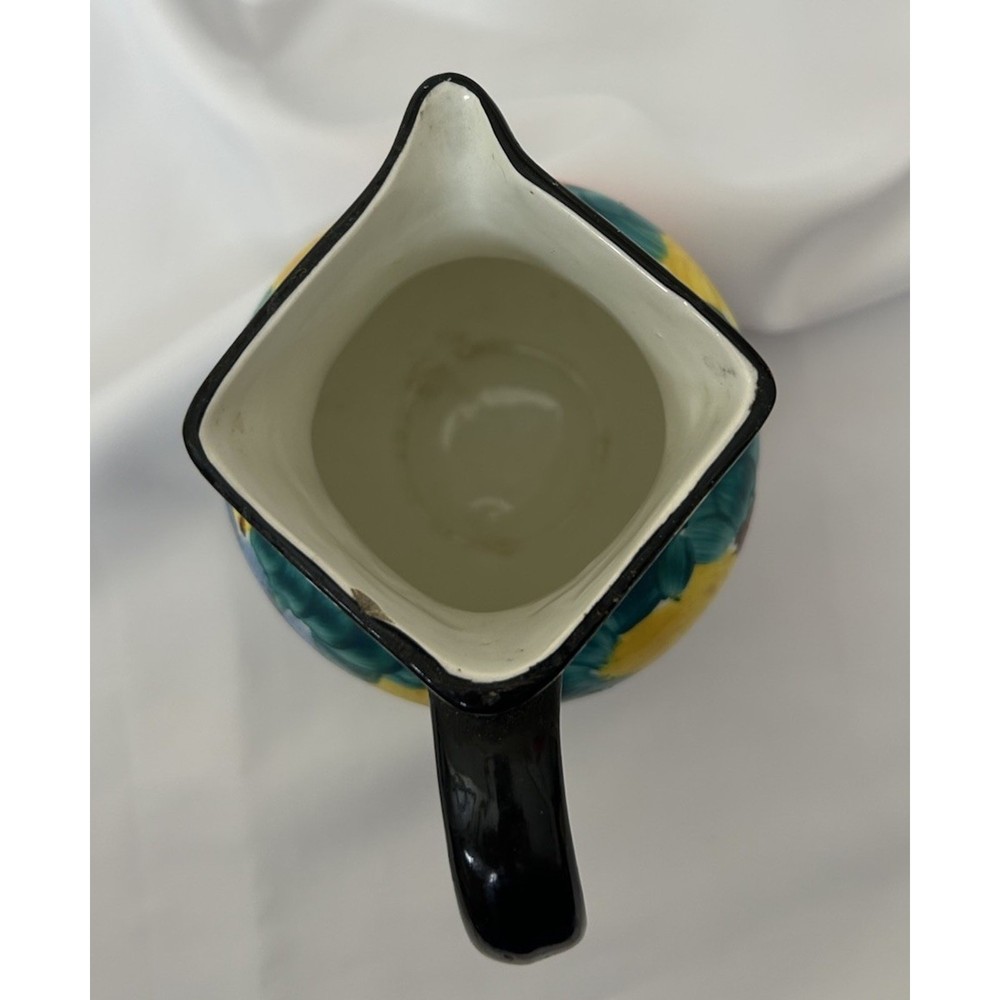 Cute Colorful Hand painted Czechoslovakia Pitcher