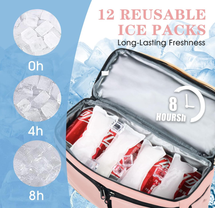 Mochila nevera impermeable con doble compartimento para 36 latas