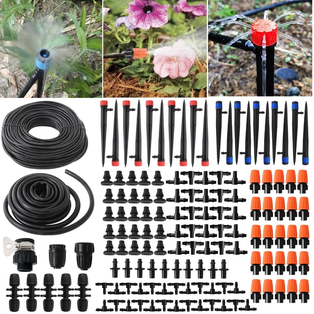 226FT Greenhouse Micro Drip Irrigation Kit Automatic Irrigation System Patio ...
