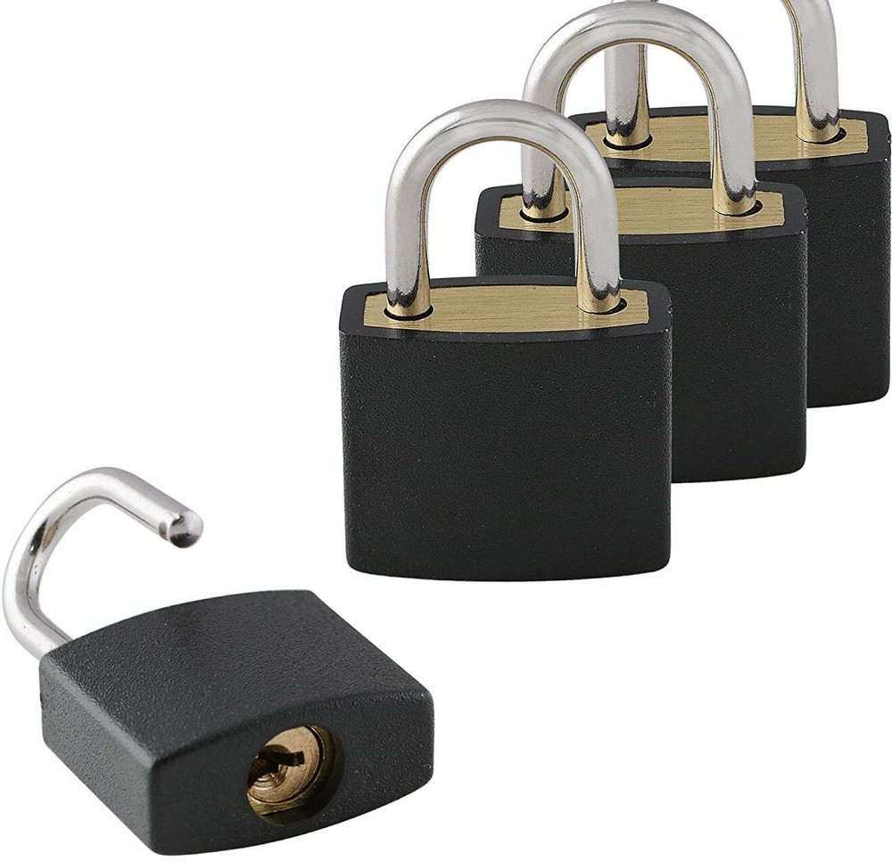 Small Mini Durable ABS Cover Solid Brass Body Individually Keyed Padlock 8p NAVY
