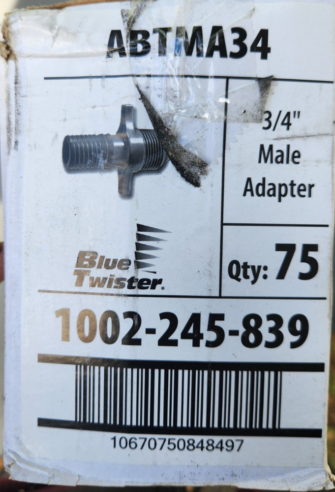 (75 Pack)  3/4-in Polypropylene Male Adapter, ABTMA34