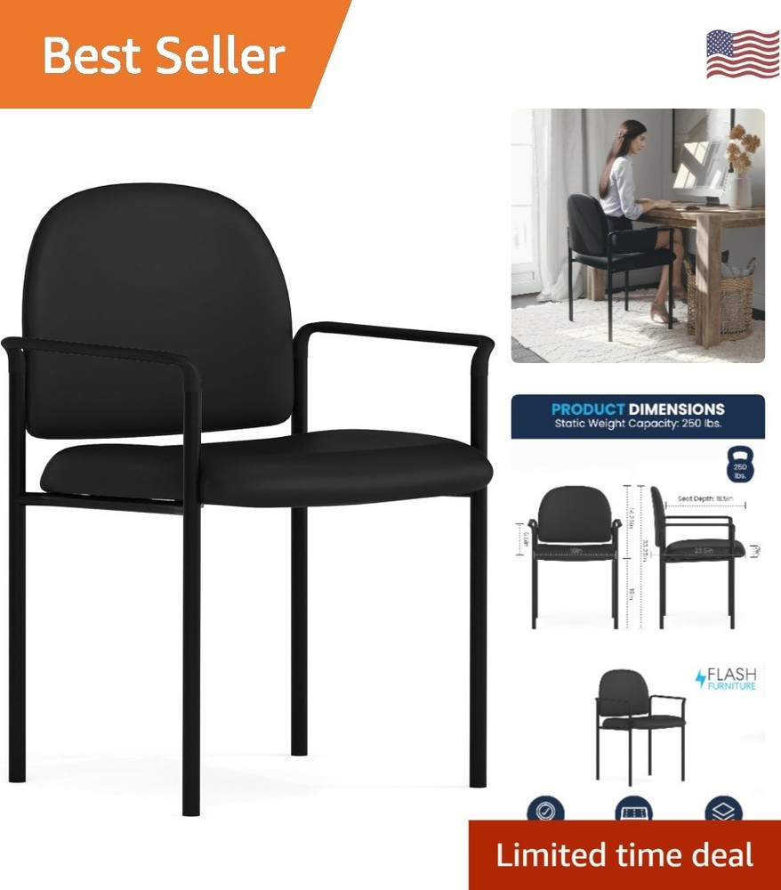 Versatile Padded Side Reception Chair, Stackable & Durable - Perfect for Offices