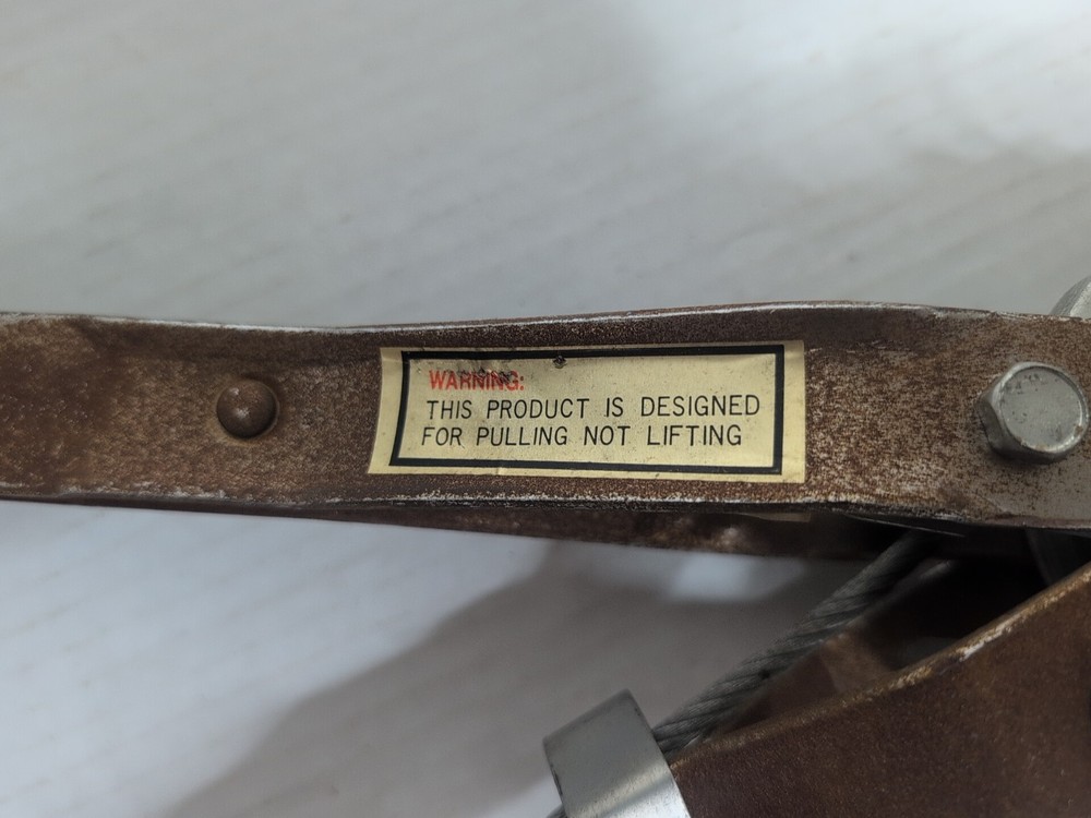 Mini Hand Puller Heavy Duty Winch Pull Hoist Come Along Cable 2 Hooks