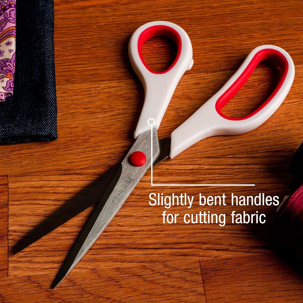 Fabric Scissors W/ Comfort Grip 1-pack Red & White