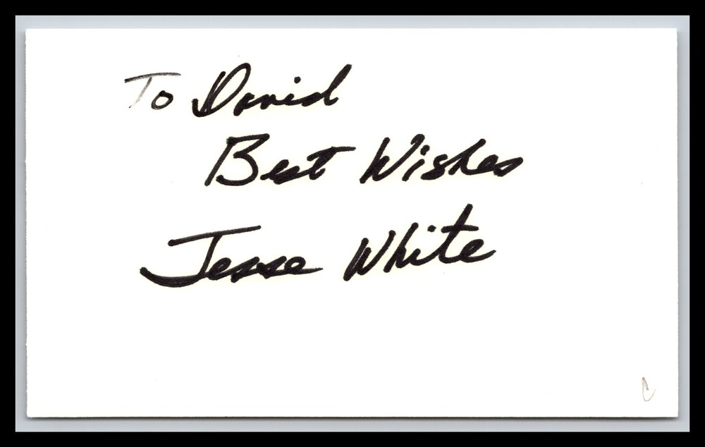 Jesse White -   - 3x5 Card - Signed | Autograph (c)