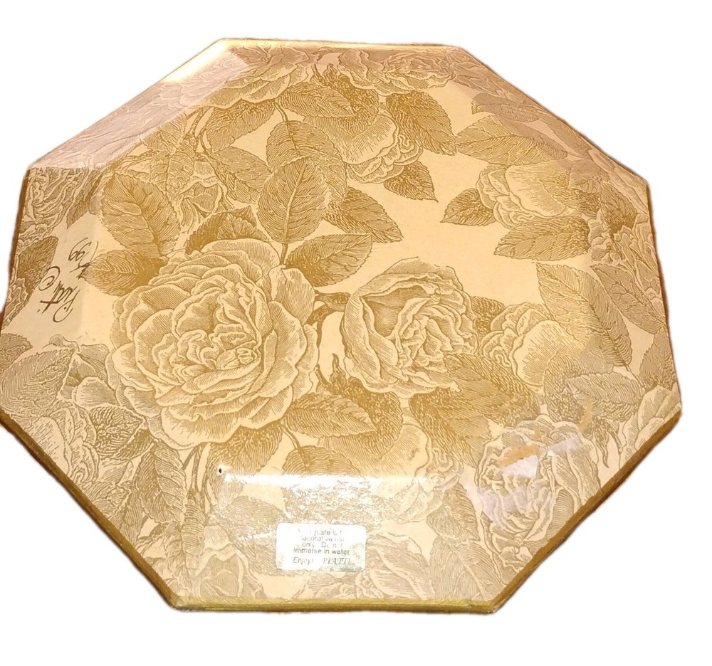 PIATTI Wedding Plate JUDAICA Decopage Plate Hexagon 8"