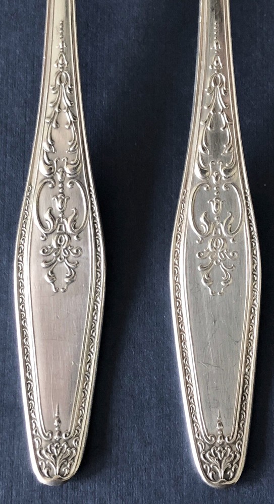 Antique National Silver Plate 20 TWENTY Pattern Silverplate Dinner Fork X2 Set/2