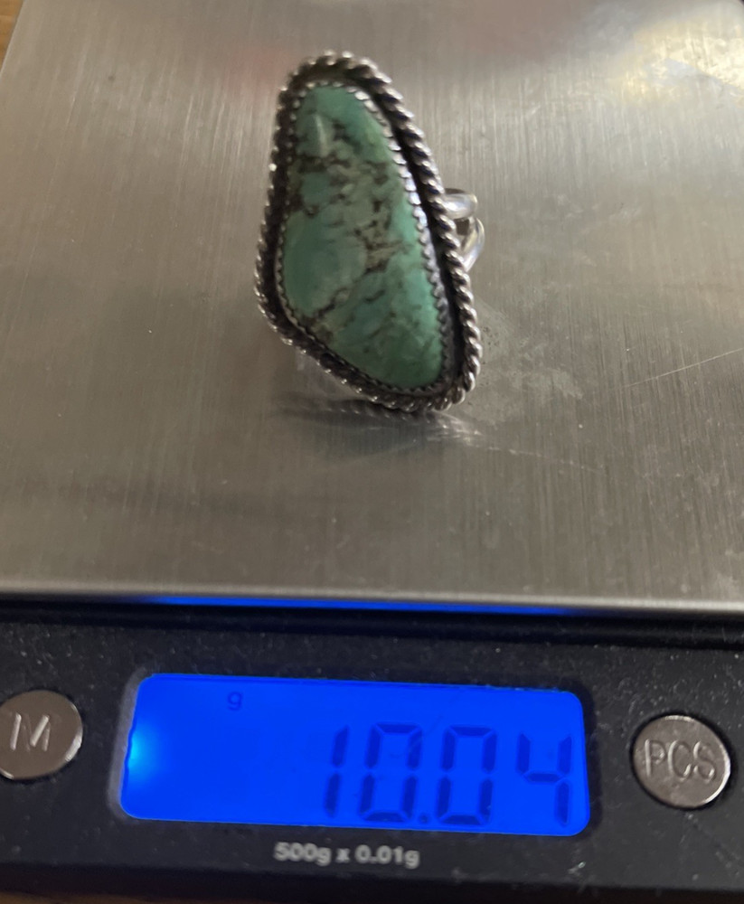 Turquoise Braided Ring Sz 7.5