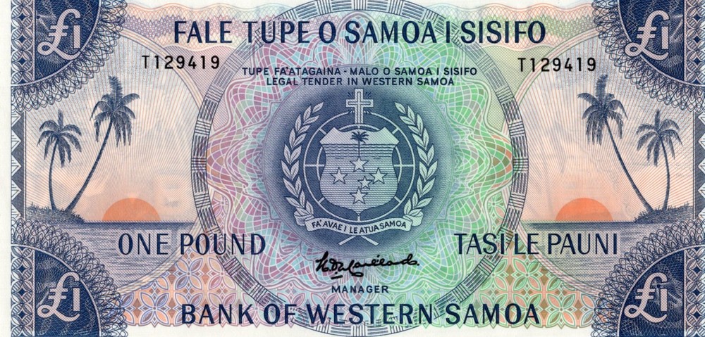 SAMOA 1 POUND 1963  P 14cs. UNC CONDITION. 5RW 06MAI