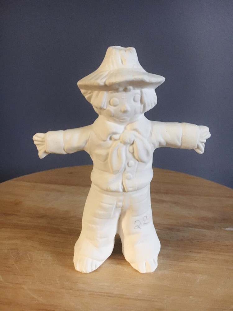Raggety Boy Scarecrow - Fall Unpainted Molded Ceramic