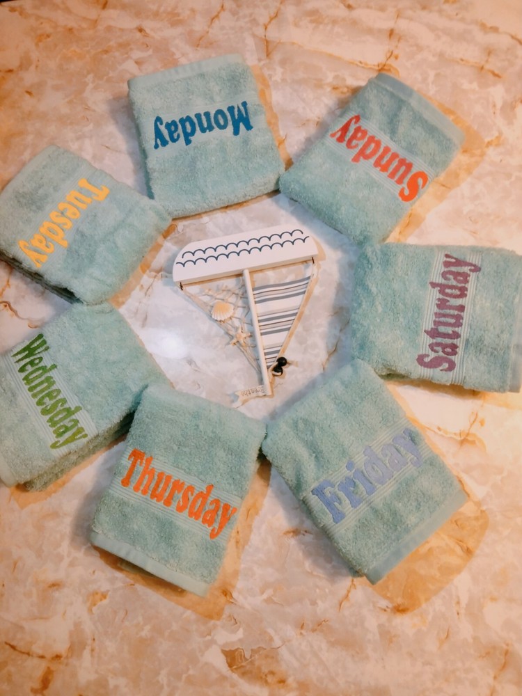 days week hand towels